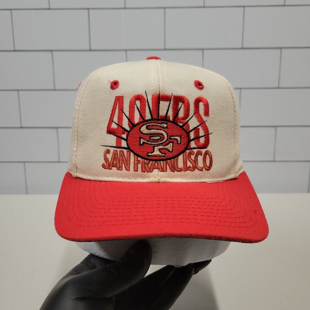 Signatures Vintage San Francisco 49ers Sunburst Snapback Hat NFL Cream Red